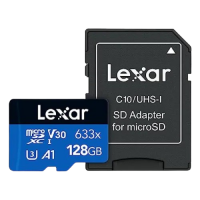 Lexar High-Performance 633x 128GB MicroSDXC UHS-I Memory Card with Adapter