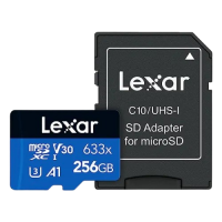Lexar High-Performance 633x 256GB MicroSDXC UHS-I Memory Card with Adapter