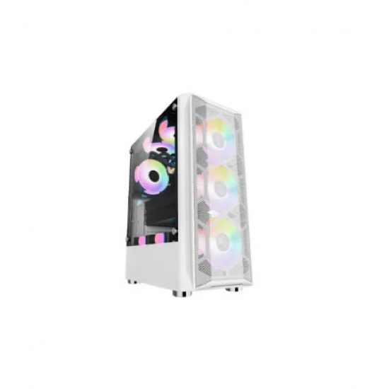 Aptech AP-8308w RGB Desktop Gaming Casing- White