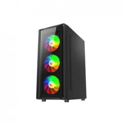 Aptech 305-A03 RGB Desktop Gaming Casing-Black