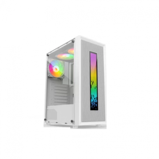 Aptech 305-A01 RGB Desktop Gaming Casing-White