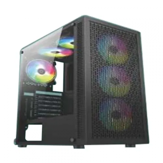 PC Power PP-GS2406 BK Dark Flow Mesh Elite Mid Tower ATX Gaming Case