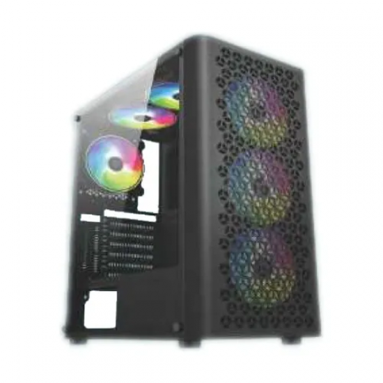 PC Power Gaming Casing PP-GS2401-BK Trinity Mesh Mid Tower ATX