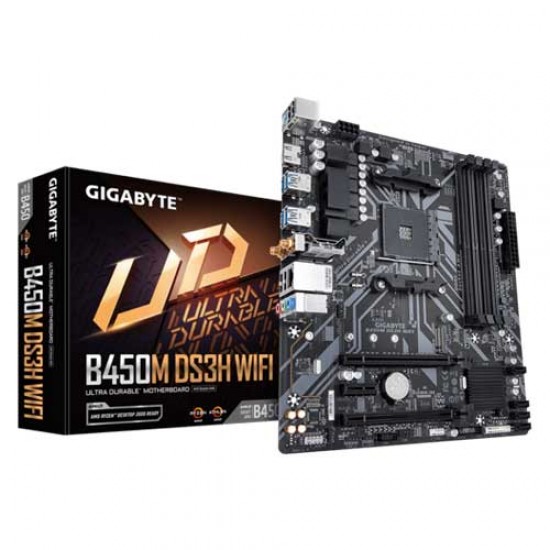 Gigabyte AMD B450M DS3H Wi-Fi Ultra Durable Motherboard