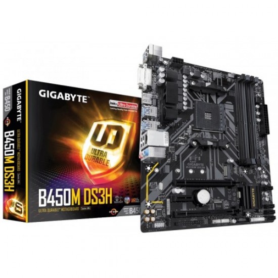 Gigabyte AMD B450M DS3H Ultra Durable Motherboard