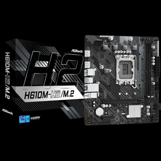 ASROCK H610M-H2/M.2 14th, 13th and 12th Gen mATX DDR4 Motherboard | BD