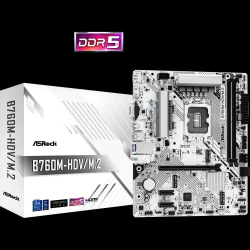 ASRock B760M-HDV/M.2 DDR5 Micro ATX Desktop Motherboard