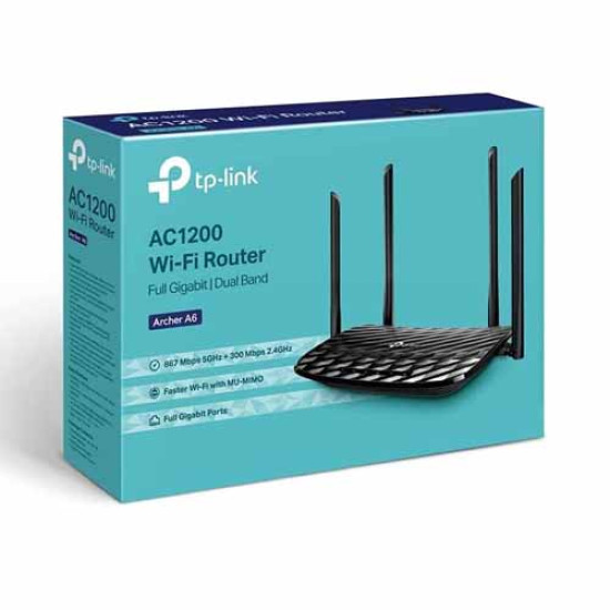 TP-Link AC1200 Gigabit WiFi Router (Archer A6) - 5GHz Dual Band Mu-MIMO Wireless Internet Router