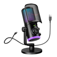 FIFINE AmpliGame AM6 RGB USB Microphone