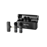 BOYA BY-V4 4-Channel Mini Wireless Microphone with 3.5mm Converter