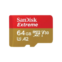 SanDisk Extreme 64GB 190mbps microSDXC UHS-I Memory Card (SDSQXAH-064G-GN6MN)