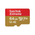 SanDisk Extreme 64GB 190mbps microSDXC UHS-I Memory Card (SDSQXAH-064G-GN6MN)