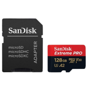 Sandisk Extreme Pro 128GB 200mbps MicroSDXC UHS-1 Memory Card With Adapter (SDSQXCD-128G-GN6MA)