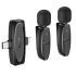 Hoco L15 Type C & Lightning Dual Mic Lavalier Wireless Microphone Black