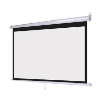 Pc Power 96 Inch x 96 Inch Manual Wall Projector Screen