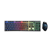 PC Power PGC801TA01 RGB Wired Gaming Keyboard Mouse Combo with Bangla