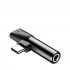 Baseus L41 Type-C (input) for Type-C female connectors + 3.5 mm female connector adapters Black