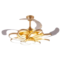 Qulik Q-K62288 48" Decorative Chandelier Ceiling Fan With Light and Remote