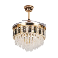 Qulik Q-K6251 48" Decorative Chandelier Ceiling Fan With Light and Remote