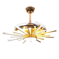 Qulik Q-K6289 48" Decorative Chandelier Ceiling Fan With Light and Remote