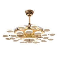 Qulik Q-K6291 48" Decorative Chandelier Ceiling Fan With Light and Remote