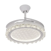 Qulik Q-K6358-A 48" Decorative Chandelier Ceiling Fan With Light and Remote