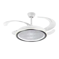 Qulik Q-K6358 48" Decorative Chandelier Ceiling Fan With Light and Remote