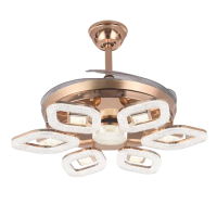 Qulik Q-T8299 48" Decorative Chandelier Ceiling Fan With Light and Remote