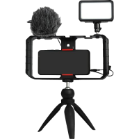 SYNCO Vlogger Kit1 with Microphone and Fill Light for Camera/SmartPhone Black