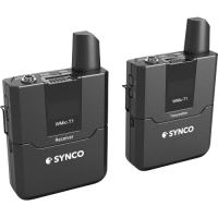 SYNCO WMic-T1 Camera-Mount 16-Channel UHF Wireless Lavalier Microphone System Black